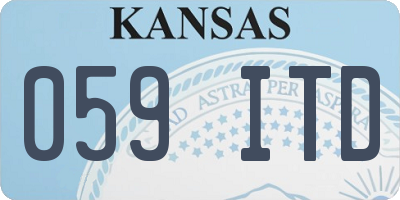 KS license plate 059ITD
