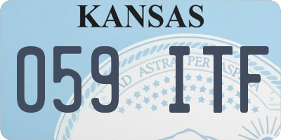KS license plate 059ITF