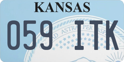 KS license plate 059ITK