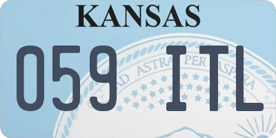 KS license plate 059ITL