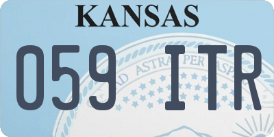 KS license plate 059ITR