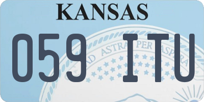 KS license plate 059ITU