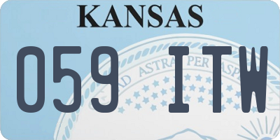 KS license plate 059ITW
