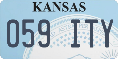 KS license plate 059ITY