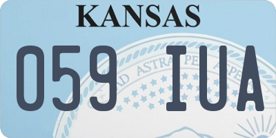 KS license plate 059IUA
