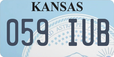 KS license plate 059IUB