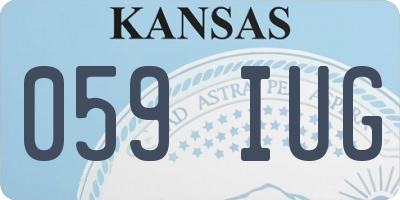 KS license plate 059IUG