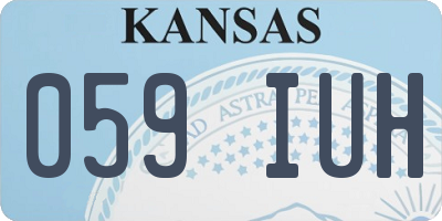 KS license plate 059IUH