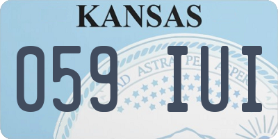 KS license plate 059IUI