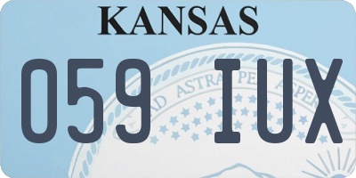 KS license plate 059IUX