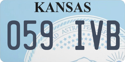 KS license plate 059IVB