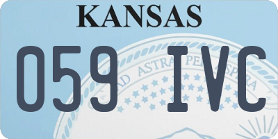 KS license plate 059IVC