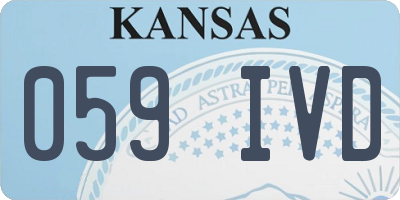 KS license plate 059IVD