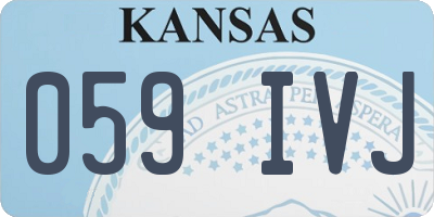 KS license plate 059IVJ
