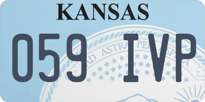 KS license plate 059IVP