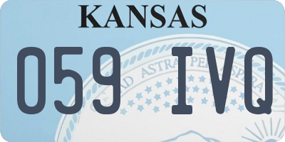 KS license plate 059IVQ