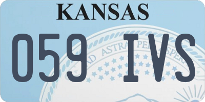 KS license plate 059IVS