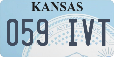 KS license plate 059IVT