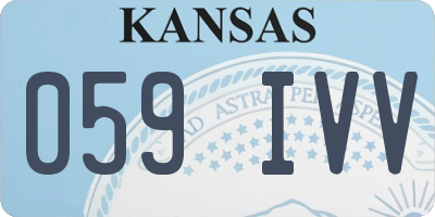 KS license plate 059IVV
