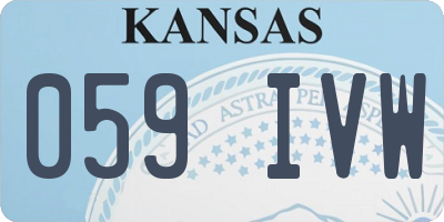 KS license plate 059IVW
