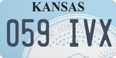 KS license plate 059IVX