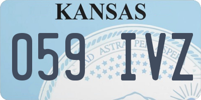 KS license plate 059IVZ