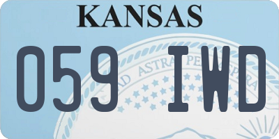 KS license plate 059IWD