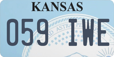 KS license plate 059IWE