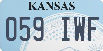KS license plate 059IWF
