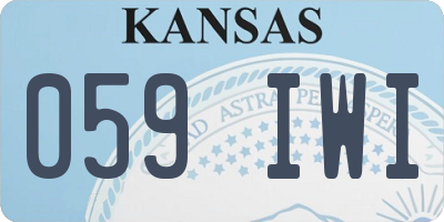 KS license plate 059IWI