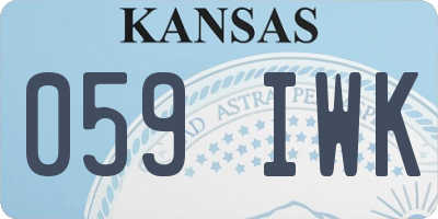 KS license plate 059IWK