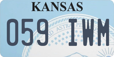 KS license plate 059IWM