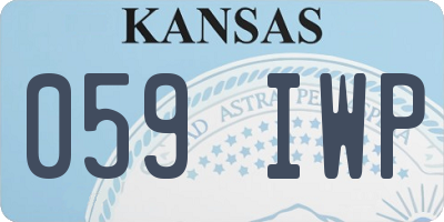 KS license plate 059IWP