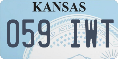 KS license plate 059IWT