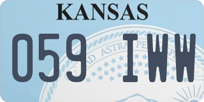 KS license plate 059IWW