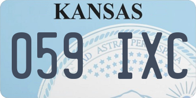 KS license plate 059IXC