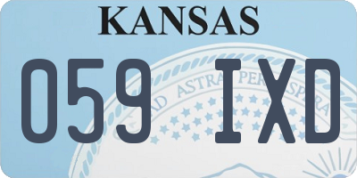 KS license plate 059IXD