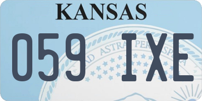KS license plate 059IXE