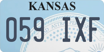 KS license plate 059IXF
