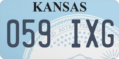 KS license plate 059IXG