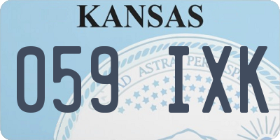 KS license plate 059IXK