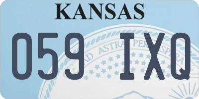 KS license plate 059IXQ