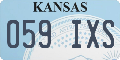KS license plate 059IXS