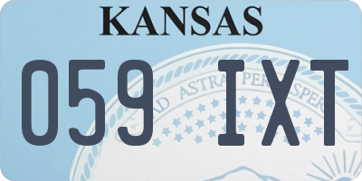 KS license plate 059IXT