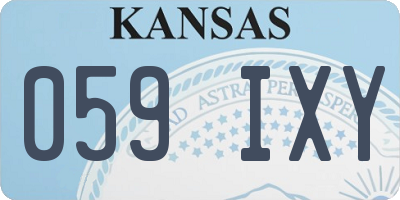 KS license plate 059IXY