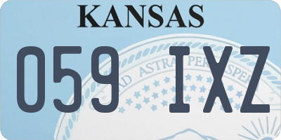 KS license plate 059IXZ