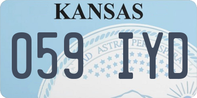 KS license plate 059IYD