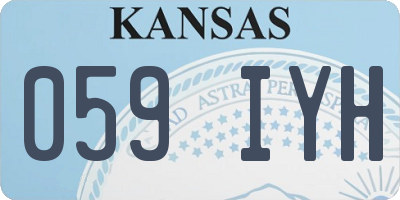 KS license plate 059IYH