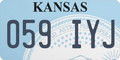 KS license plate 059IYJ