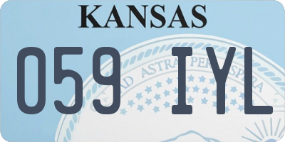 KS license plate 059IYL